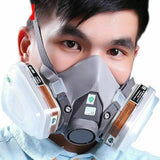 Darrahopens Outdoor > Others 7 IN 1 Gas Mask Full Face Respirator Paint Spray Chemical Facepiece Reusable AU