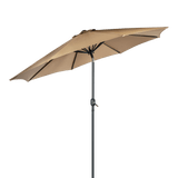 darrahopens Outdoor > Others 9FT Patio Umbrella Outdoor Garden Table Umbrella with 8 Sturdy Ribs