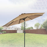 darrahopens Outdoor > Others 9FT Patio Umbrella Outdoor Garden Table Umbrella with 8 Sturdy Ribs