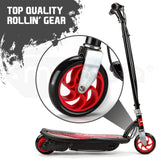 Darrahopens Outdoor > Others BULLET Electric Kids Scooter 140W Foldable Children Ride On Commuter Toy Battery Boys Girls, ZPS Red
