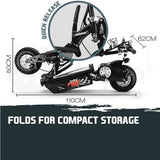 darrahopens Outdoor > Others BULLET RPZ1600 Series 1000W Electric Scooter 48V - Turbo w/ LED for Adults/Child