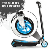 Darrahopens Outdoor > Others BULLET ZPS 6 Inch Kids Electric Scooter 140W 15km Children Ride On Toy Rechargeable Battery Blue