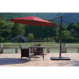 darrahopens Outdoor > Others Outdoor Patio 4-Piece Cantilever Offset 3M Umbrella Base Stand Weight Water Sand