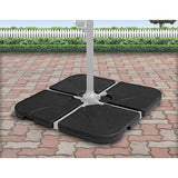 darrahopens Outdoor > Others Outdoor Patio 4-Piece Cantilever Offset 3M Umbrella Base Stand Weight Water Sand