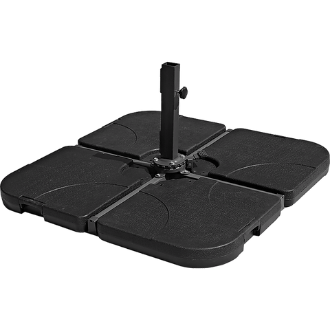 darrahopens Outdoor > Others Outdoor Patio 4-Piece Cantilever Offset 3M Umbrella Base Stand Weight Water Sand