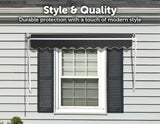 darrahopens Outdoor > Others Retractable Fixed Pivot Arm Window Awning Patio Garden Blinds 2.4m x 2.1m Grey