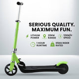 Darrahopens Outdoor > Others ROVO KIDS Electric Scooter Lithium Ride-On Foldable E-Scooter 125W Rechargeable, Green