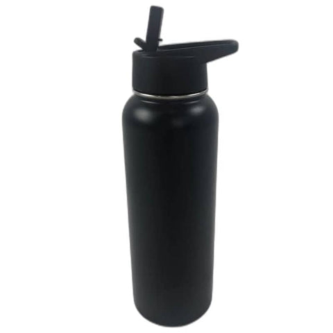 Darrahopens Outdoor > Others VERPEAK 40oz Vacuum Insulated Water Bottle 3 Lids with Straw (Black) VP-IWB-100-HL
