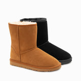 Darrahopens Outdoor > Outdoor Shoes Ugg Boots Genuine Australian Sheepskin Unisex Short Classic Suede (Black, EU35)