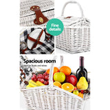 darrahopens Outdoor > Picnic Alfresco 2 Person Picnic Basket Vintage Baskets Outdoor Insulated Blanket
