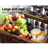 darrahopens Outdoor > Picnic Alfresco 4 Person Picnic Basket Set Deluxe Folding Outdoor Insulated Liquor bag