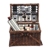 darrahopens Outdoor > Picnic Alfresco 4 Person Picnic Basket Set Deluxe Folding Outdoor Insulated Liquor bag