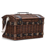 darrahopens Outdoor > Picnic Alfresco 4 Person Picnic Basket Wicker Baskets Outdoor Insulated Gift Blanket