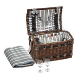 darrahopens Outdoor > Picnic Alfresco 4 Person Picnic Basket Wicker Baskets Outdoor Insulated Gift Blanket