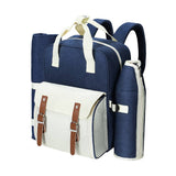 Darrahopens Outdoor > Picnic Alfresco Picnic Basket Backpack Set Cooler Bag 4 Person Outdoor Liquor Blue