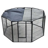 Darrahopens Pet Care 120 cm Heavy Duty Pet Dog Cat Rabbit Exercise Playpen Puppy Rabbit Fence With Cover