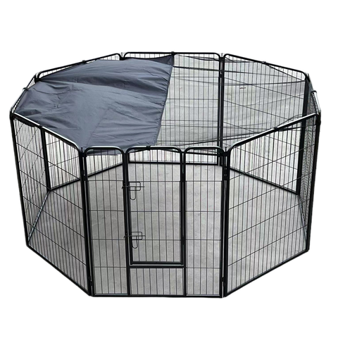 Darrahopens Pet Care 120 cm Heavy Duty Pet Dog Cat Rabbit Exercise Playpen Puppy Rabbit Fence With Cover