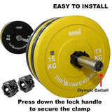 Darrahopens Pet Care 2/4PCS 50mm Barbell Clamp Collar Clip Olympic Weightlifting Lift Spring Lock