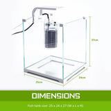 darrahopens Pet Care > Aquarium Dynamic Power  Aquarium Fish Tank 16L Starfire Glass