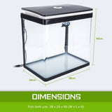darrahopens Pet Care > Aquarium Dynamic Power Aquarium Fish Tank 30L Curved Glass RGB LED