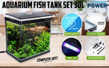 darrahopens Pet Care > Aquarium Dynamic Power Aquarium Fish Tank 30L Curved Glass RGB LED