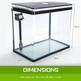 darrahopens Pet Care > Aquarium Dynamic Power Aquarium Fish Tank 52L Curved Glass RGB LED