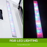 darrahopens Pet Care > Aquarium Dynamic Power Aquarium Fish Tank 52L Curved Glass RGB LED