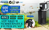 darrahopens Pet Care > Aquarium Dynamic Power Aquarium Submersible Filter 600L/H 8W 1m Pond Pump