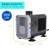 darrahopens Pet Care > Aquarium Dynamic Power Aquarium Submersible Water Pump 3000L/H 55W 3m Pond