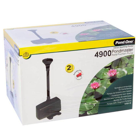 Darrahopens Pet Care > Aquarium Pond One PondMaster 4900 Pond Fountain Pump Kit - 4800L/H