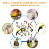 darrahopens Pet Care > Bird 10PCS Bird Toys Parrot Swing Chewing Hanging Cockatiel Cage Toy Set with Bell