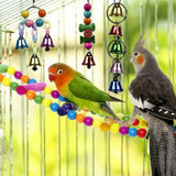darrahopens Pet Care > Bird 10PCS Bird Toys Parrot Swing Chewing Hanging Cockatiel Cage Toy Set with Bell