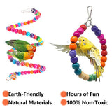 darrahopens Pet Care > Bird 10PCS Bird Toys Parrot Swing Chewing Hanging Cockatiel Cage Toy Set with Bell