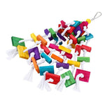 Darrahopens Pet Care > Bird 3 x Large Wood Hanging Swing Bird Parrot Parakeet Cockatiel Budgie Rope Toy