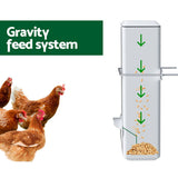 Darrahopens Pet Care > Bird Giantz Chicken Feeder Water Dispenser Automatic Waterer Poultry Food Drinker 4L