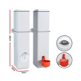Darrahopens Pet Care > Bird Giantz Chicken Feeder Water Dispenser Automatic Waterer Poultry Food Drinker 4L