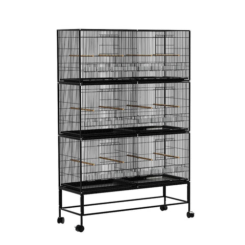 Darrahopens Pet Care > Bird i.Pet Bird Cage Large Aviary Cages Galvanised Parrot Stand Alone Wheels 175cm