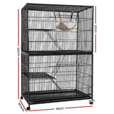 darrahopens Pet Care > Bird i.Pet Rabbit Cage Bird Ferret Parrot Aviary Cat Hamster 4 Level 142cm