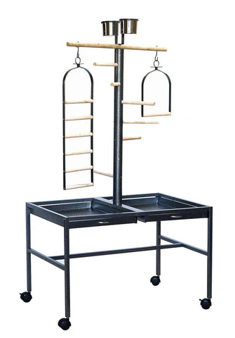 Darrahopens Pet Care > Bird Large Bird Parrot Playpen Gym Toy Stand On Wheels