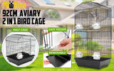 darrahopens Pet Care > Bird Paw Mate Bird Cage Parrot Aviary Veer 2IN1 Design 92cm