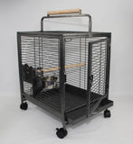 Darrahopens Pet Care > Bird Small Bird Transport Budgie Cage Parrot Aviary Carrier With Wheel
