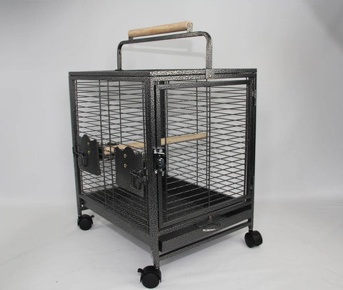 Darrahopens Pet Care > Bird Small Bird Transport Budgie Cage Parrot Aviary Carrier With Wheel