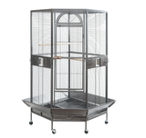 Darrahopens Pet Care > Bird YES4PETS 161 cm XL Corner Bird Cage Pet Parrot Aviary Perch Castor Wheel