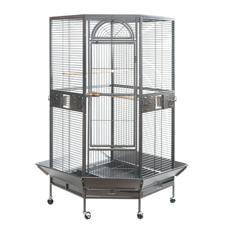 Darrahopens Pet Care > Bird YES4PETS 161 cm XL Corner Bird Cage Pet Parrot Aviary Perch Castor Wheel