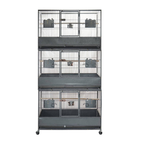 Darrahopens Pet Care > Bird YES4PETS 187cm XL Triple Stackers Breeding Bird Parrot Cage Cockatoos Aviary