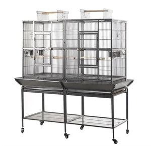 Darrahopens Pet Care > Bird YES4PETS XL 184 cm Bird Cage Pet Parrot Aviary  Perch Castor Wheel Removable Divider