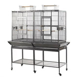 Darrahopens Pet Care > Bird YES4PETS XL 184 cm Bird Cage Pet Parrot Aviary  Perch Castor Wheel Removable Divider