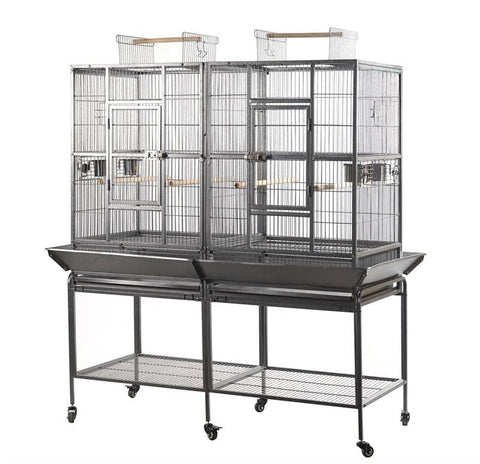 Darrahopens Pet Care > Bird YES4PETS XL 184 cm Bird Cage Pet Parrot Aviary  Perch Castor Wheel Removable Divider