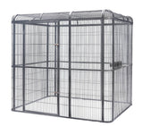 Darrahopens Pet Care > Bird YES4PETS XXXXL Walk-in Bird Cat Dog Cage Pet Parrot Aviary  Perch Castor Wheel 219x158x203cm With Green Cover
