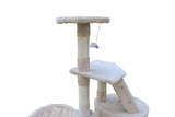 Darrahopens Pet Care > Cat Supplies 120 cm Multi level Cat Kitten Scratching Post Tree-Beige